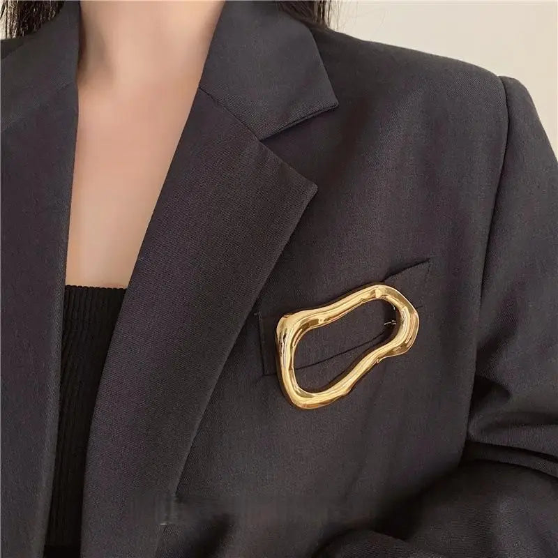 Geometric Heart Waist Cinch Brooch Pin | 6 Colors | Women & Men Brooch Pin Qme
