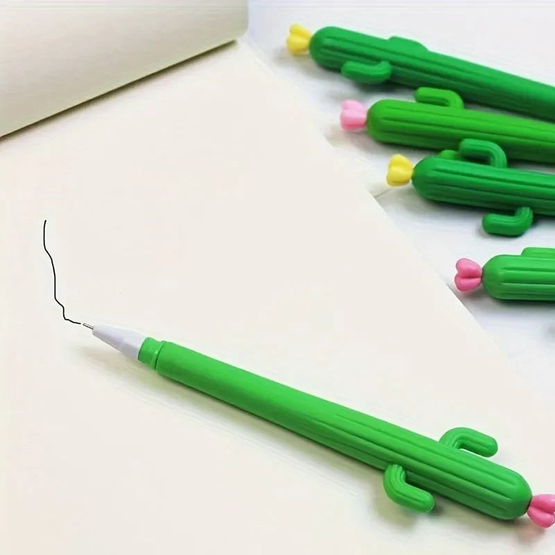 Cactus Shaped Black Gel Ink Ballpoint Pen – 12-Pack Novelty Novelty Ballpoint Pen Qme
