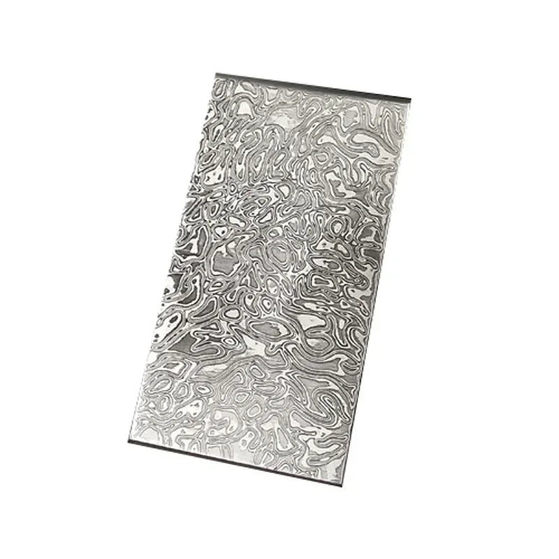 Damascus Steel Billet 10x3x0.25cm – DIY Knife Making Blank Knife Making Billet Qst 10x3x0.25 CM Spiral