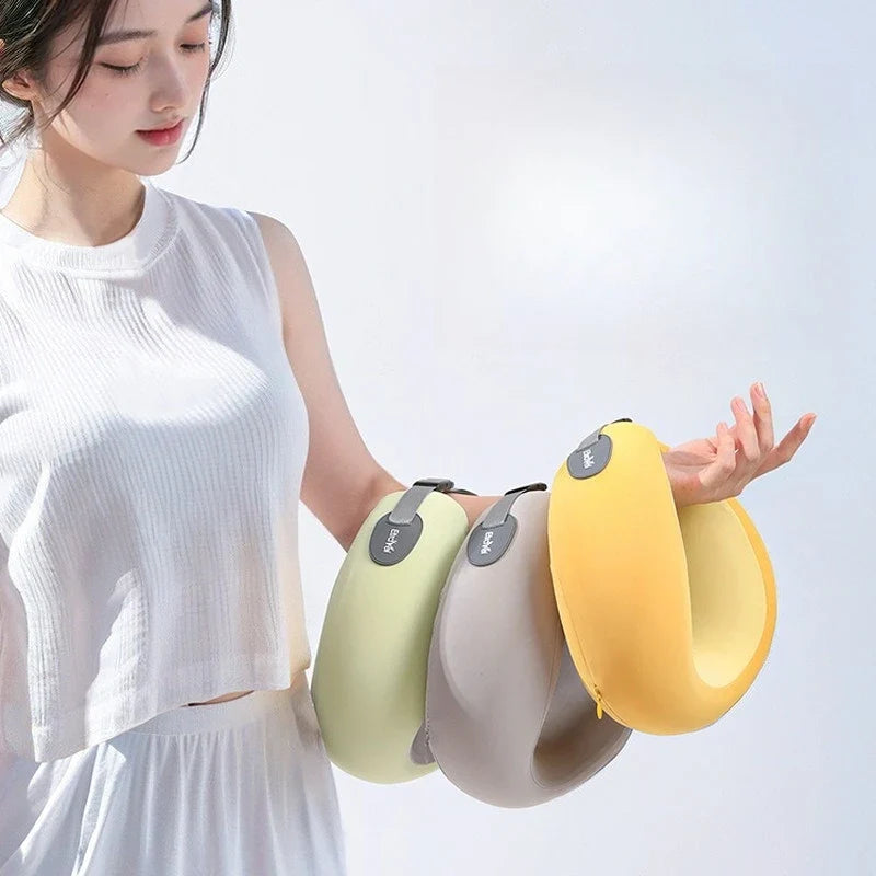 Memory Foam U-Shaped Travel Neck Pillow – Compact & Lightweight Travel Neck Pillow Qme