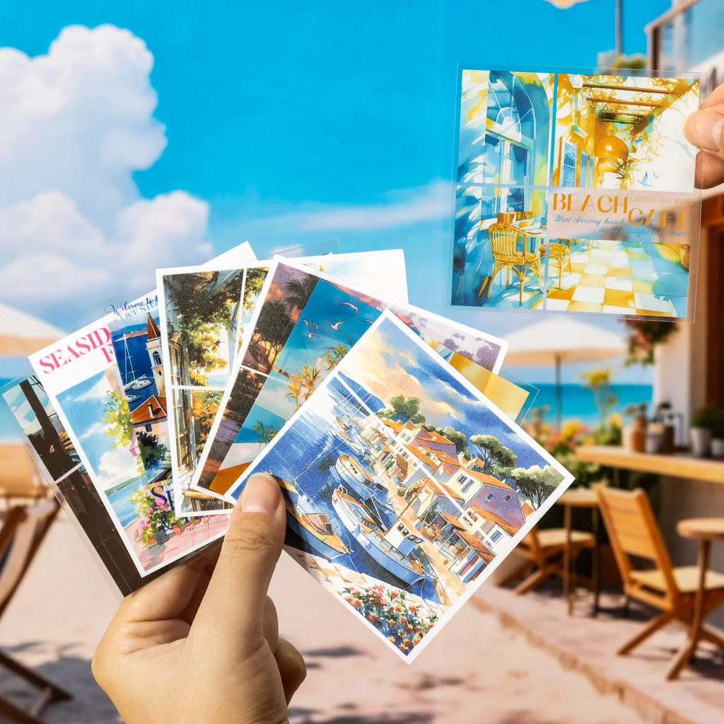 Beautiful Scenery Aesthetic Sticker Book – 120 Sheets, 24 Designs Decorative Sticker Book Qme