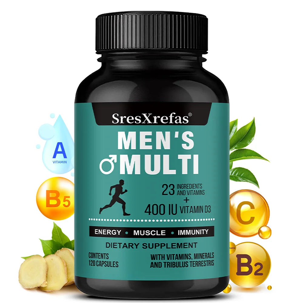 ZENVITALIZE Men's Daily Multivitamin – 23 Vitamins, Vegan Men's Multivitamin Qst