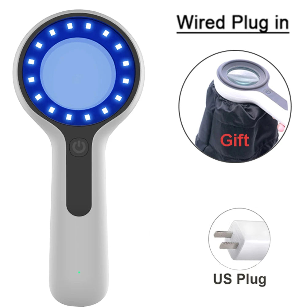 Wood Lamp Skin Analyzer – UV Magnifying Facial Skin Tester Skin Analyzer Lamp Qst Wired Plug in-US