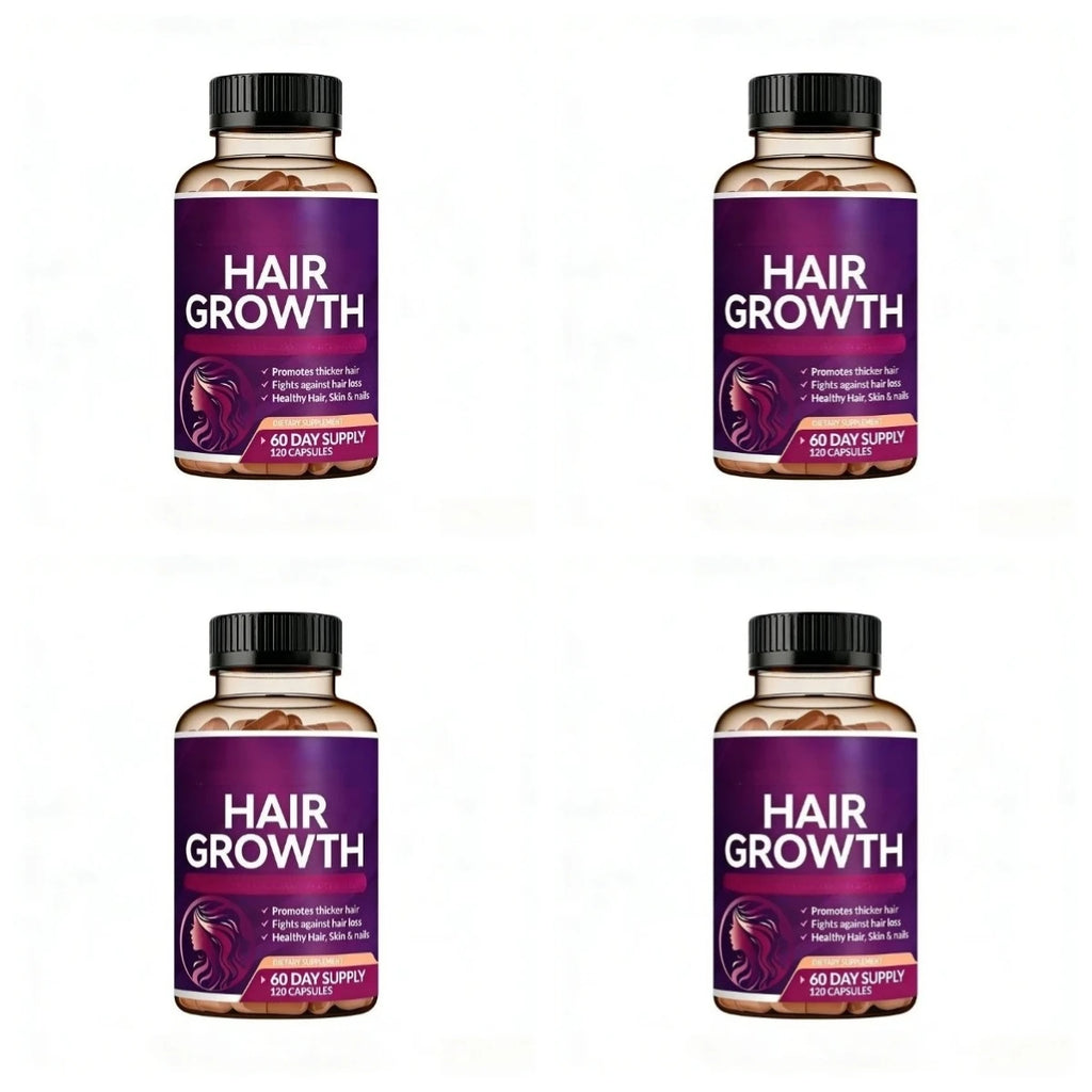 Hair Growth Vitamins – Biotin & Collagen, 120 Capsules Hair Growth Supplement Qst 4botlles 480capsules