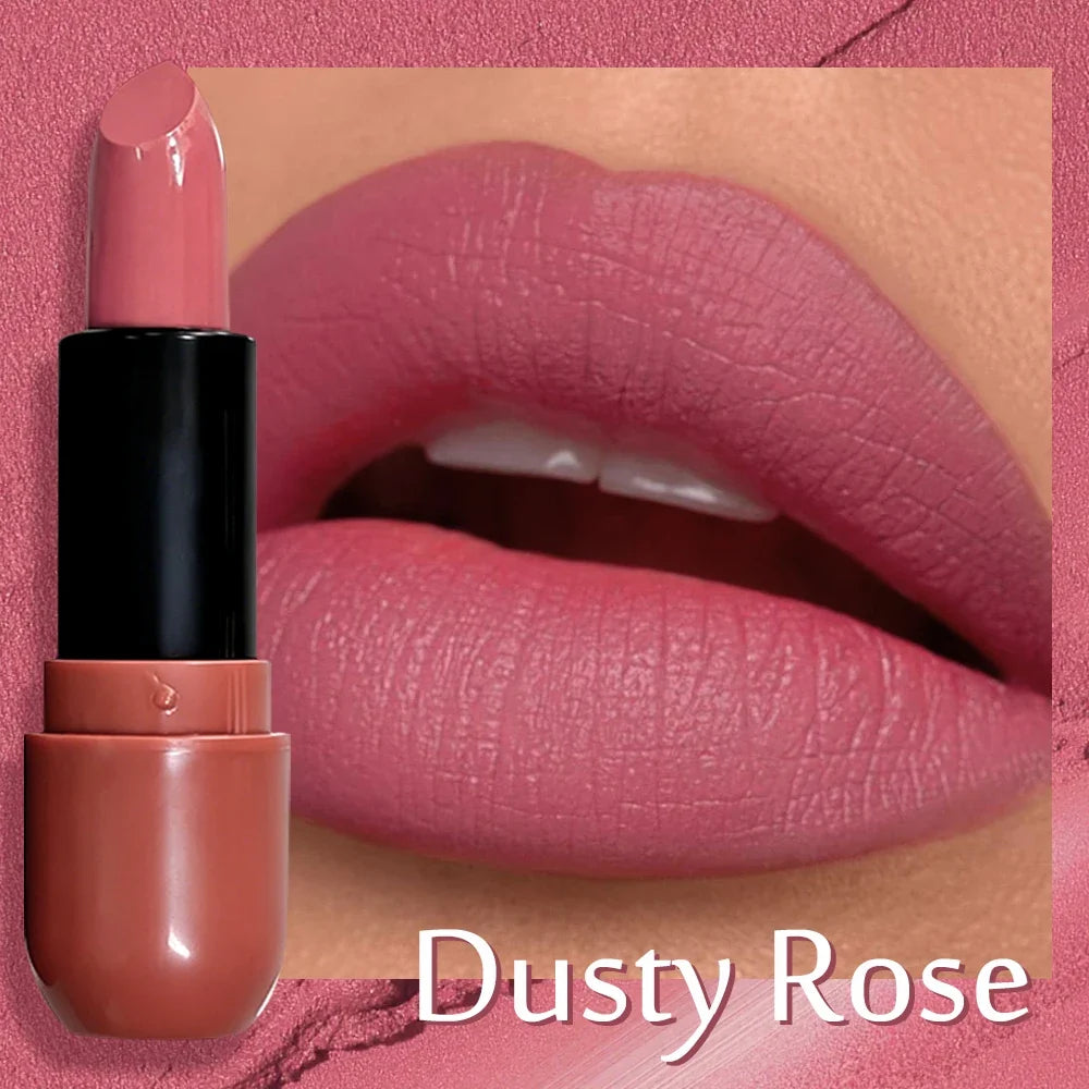 Waterproof Velvet Matte Lipstick – Long-Lasting & Smudge-Proof Matte Lipstick Qme