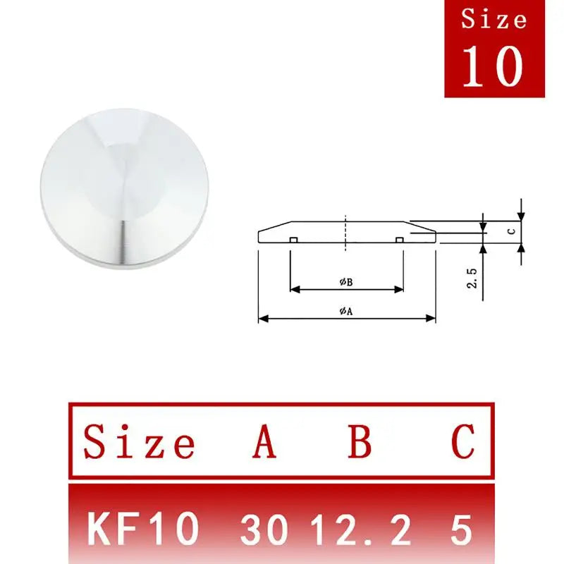 KF10–KF63 Vacuum End Cap | SUS 304 Stainless Steel Fitting Vacuum Pipe Fitting Qme KF10