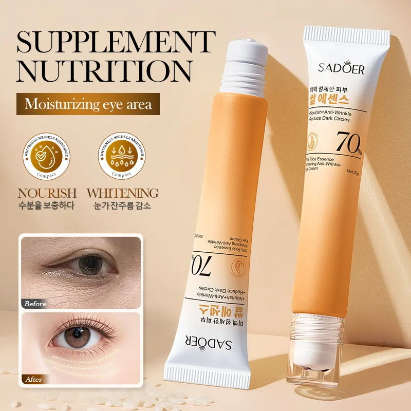 Rice Essence Firming Eye Cream – Brighten & Moisturize Eye Cream Qst