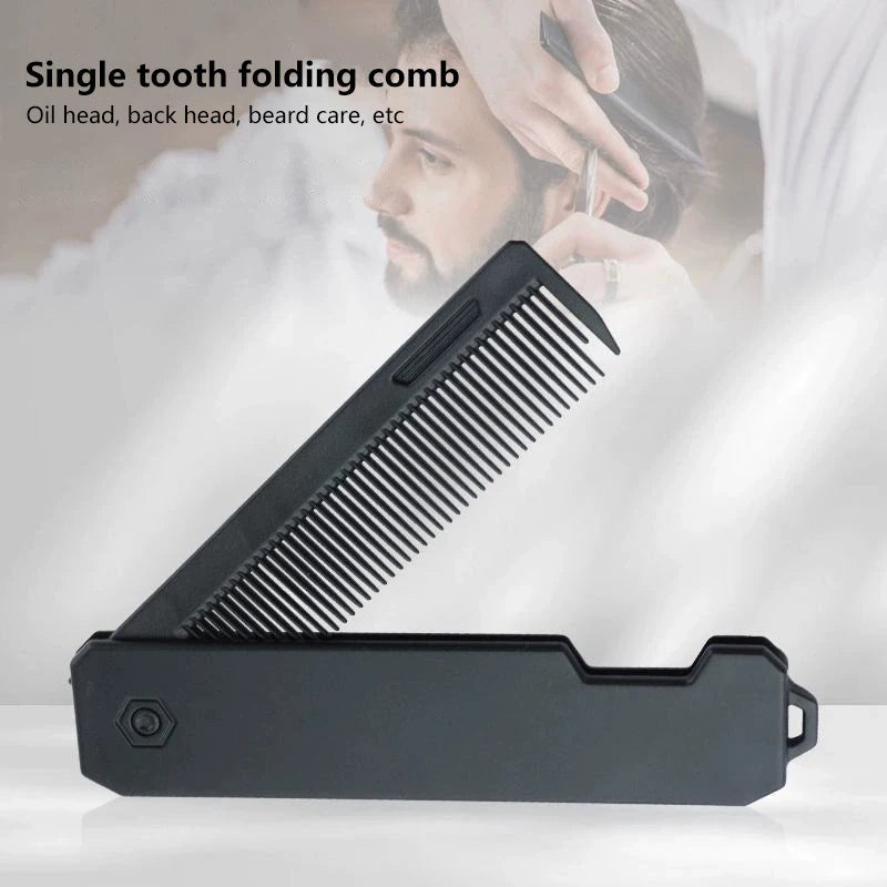 Men's Folding Pocket Comb – Portable Beard & Hair Styling Folding Pocket Comb Qst