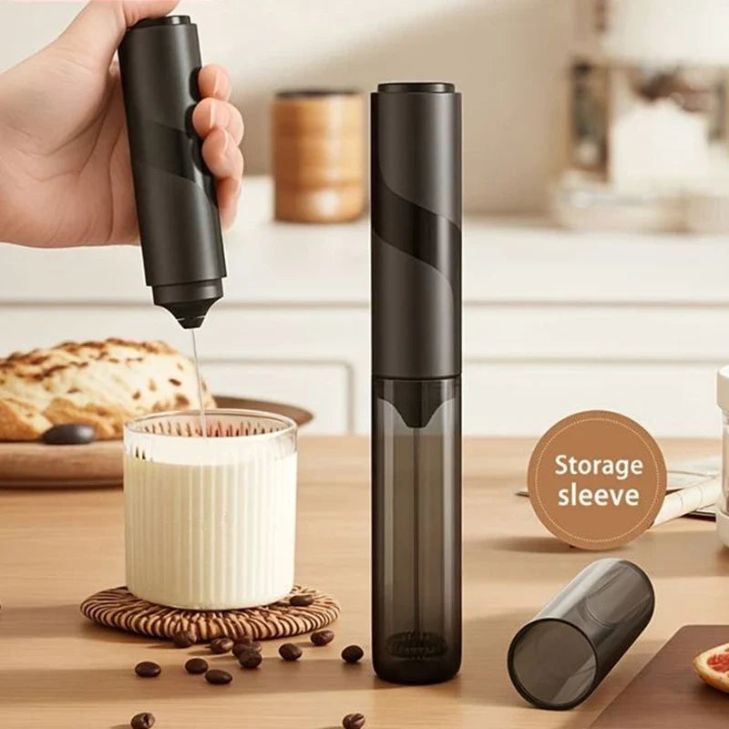 Electric Milk Frother & Coffee Whisk – Cordless Handheld Foamer Electric Milk Frother Qme