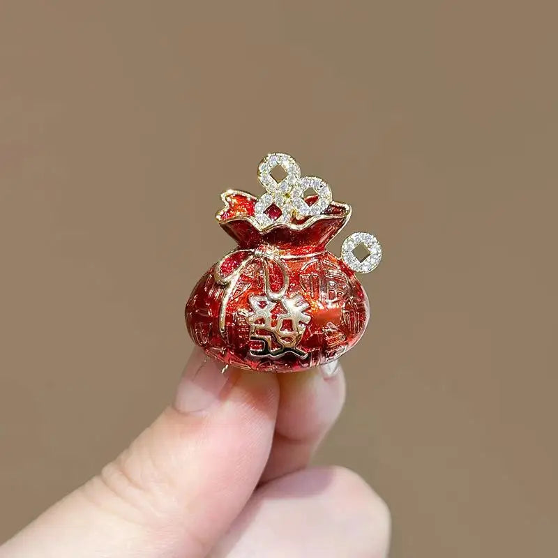 Zodiac Pony & Lion Dance Brooch – Cute Animal Corsage Pin Brooch Corsage Pin Qme