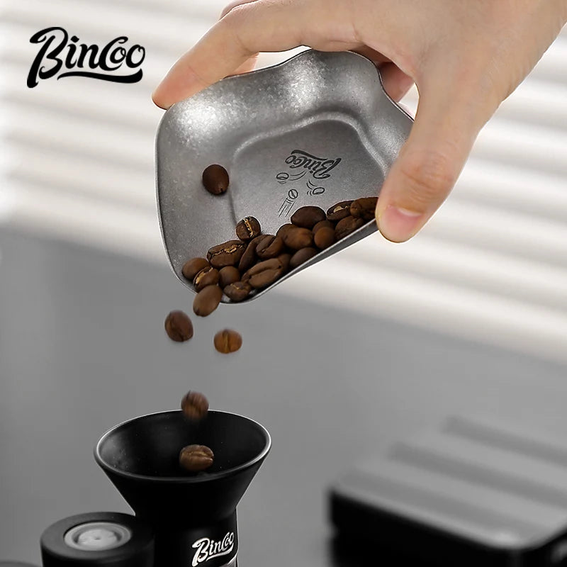 Bincoo Titanium Coffee Dosing Tray – Barista Bean Transfer Plate Coffee Dosing Tray Qst