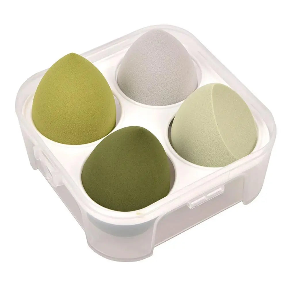 Beauty Egg Makeup Sponge 4-Pc Set with Storage Box | Qme Makeup Sponge Set Qme C CN