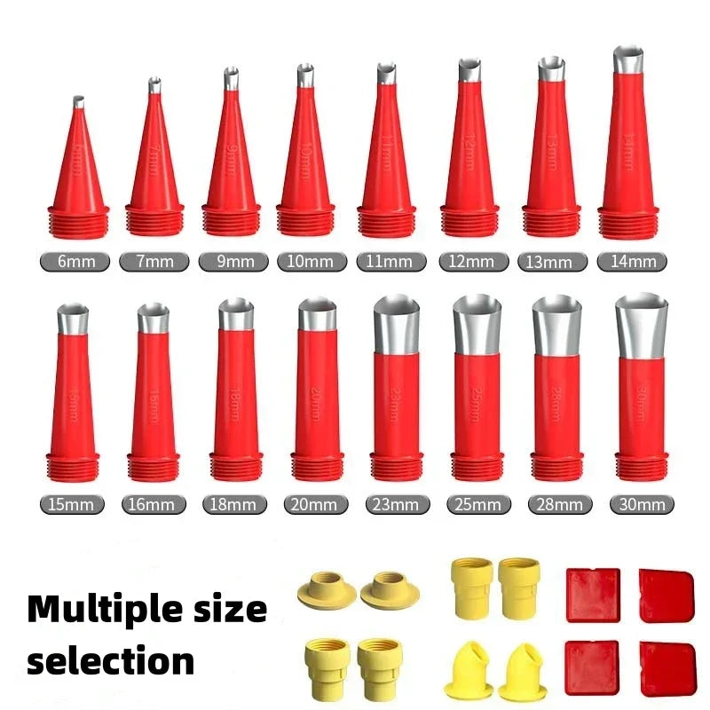 Stainless Steel Caulk Gun Nozzle Applicator Set – Bath & Kitchen Caulk Nozzle Applicator Qme
