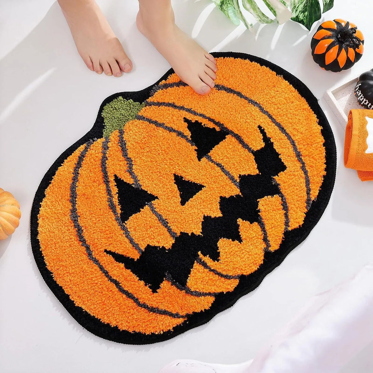 Halloween Cartoon Devil Doormat | Non-Slip Floor Mat 40x60cm Halloween Doormat Qme A One Size