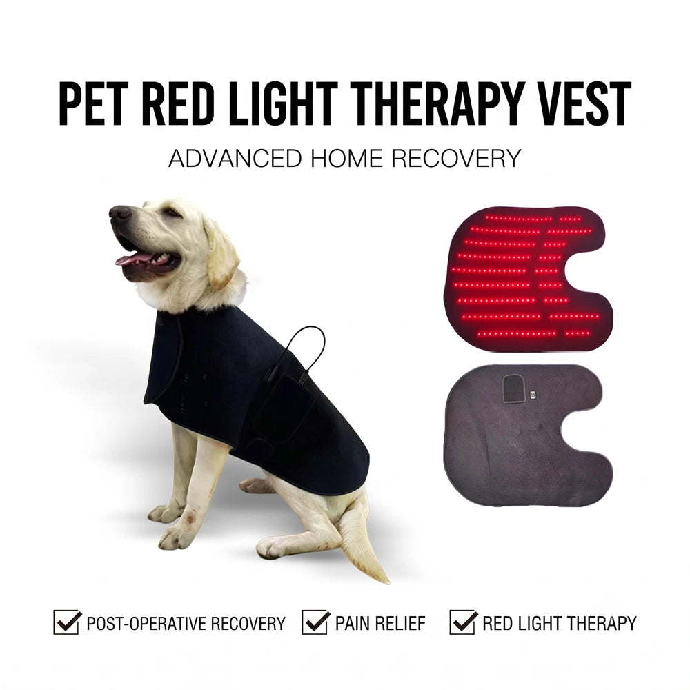 Pet Red Light Therapy Cape 210 LEDs 660nm 850nm Large Dog Pet Therapy Cape Qst
