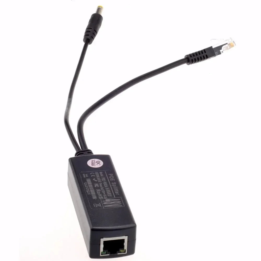 PoE Splitter IEEE 802.3af 48V to 12V 15.4W | 100m Range PoE Splitter Qme
