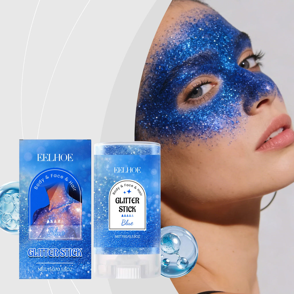 Blue Mermaid Body Glitter Stick – Face & Body Shimmer Body Glitter Stick Qst