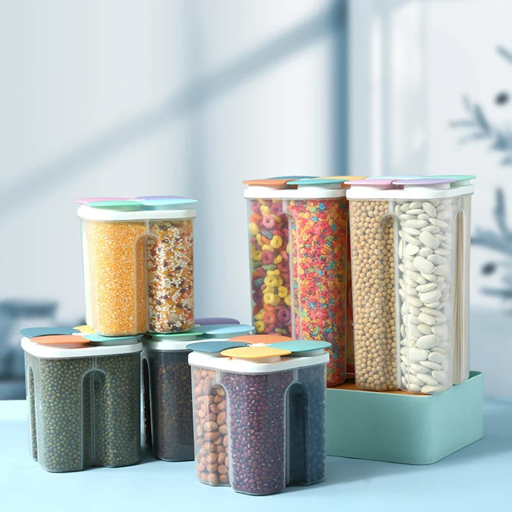Transparent Food Storage Crisper with Partitions & Sealed Lid Food Storage Crisper Qme