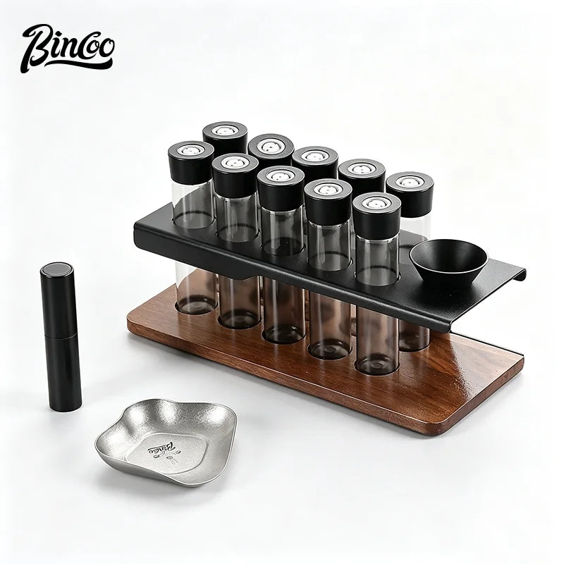 BINCOO Pure Titanium Coffee Dosing Tray & Stand Set Coffee Dosing Set Qst