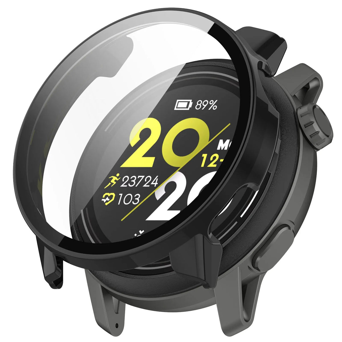 Tempered Glass Case for Coros Pace 2 & 3 Smartwatch Cover Smartwatch Protective Case Qme black For Coros Pace 2