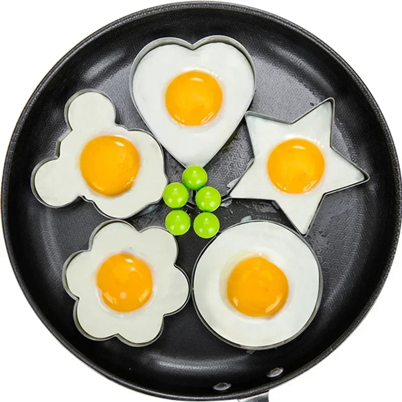 Stainless Steel Heart Egg Mold & Pancake Maker Ring Egg & Pancake Mold Qme