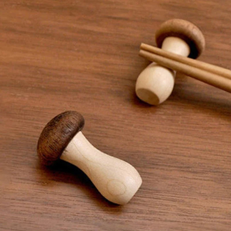 Mushroom Chopstick Rest Stand – Cute Kitchen Table Decor 2pcs Chopstick Rest Stand Qme