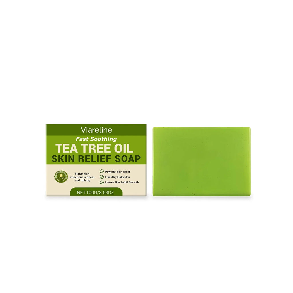 Tea Tree Oil Natural Bar Soap – Exfoliating Body & Face Wash Natural Bar Soap Qme 100g Boxed