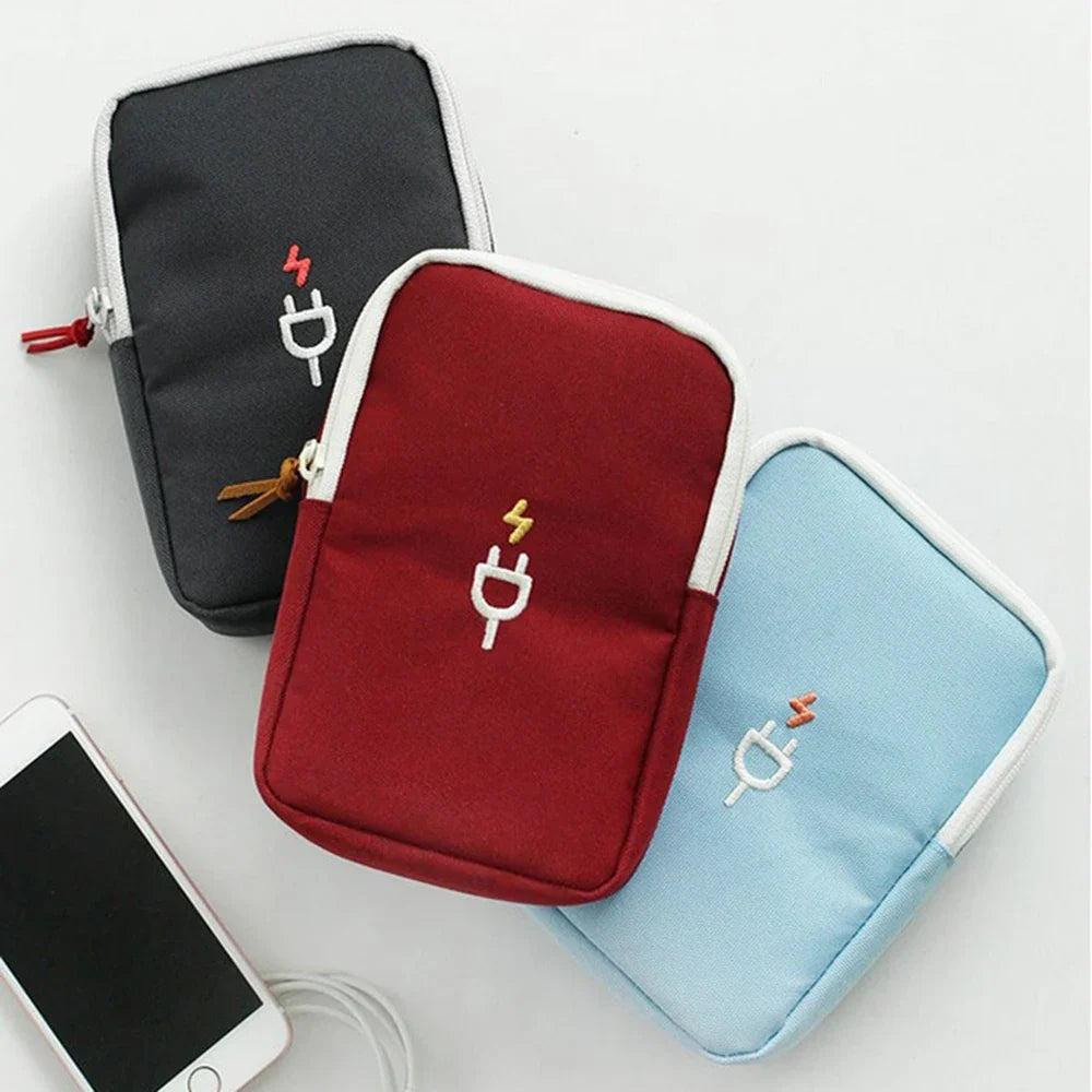 Travel Electronics Organizer Bag – Cable, Charger & Headphone Pouch Electronics Organizer Pouch Qme