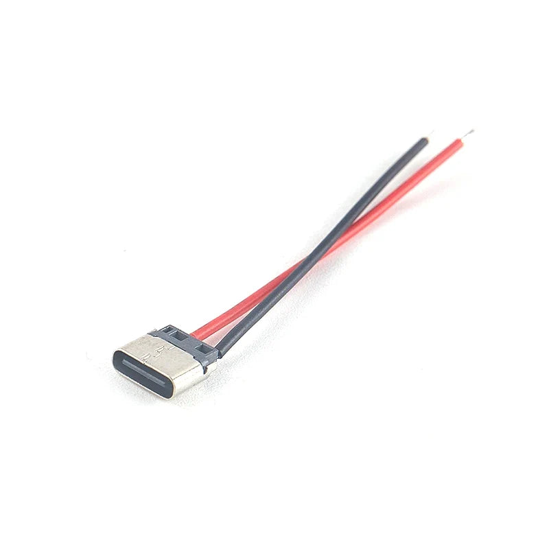 USB Type-C 2-Pin Female Welding Wire Connector Cable – 5pcs USB-C Connector Qme