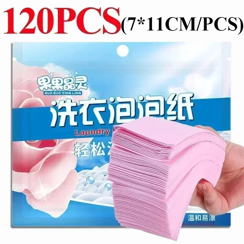 Soluble Laundry Tablets – Concentrated Stain Remover Detergent Laundry Detergent Tablets Qme Pink 120PCS