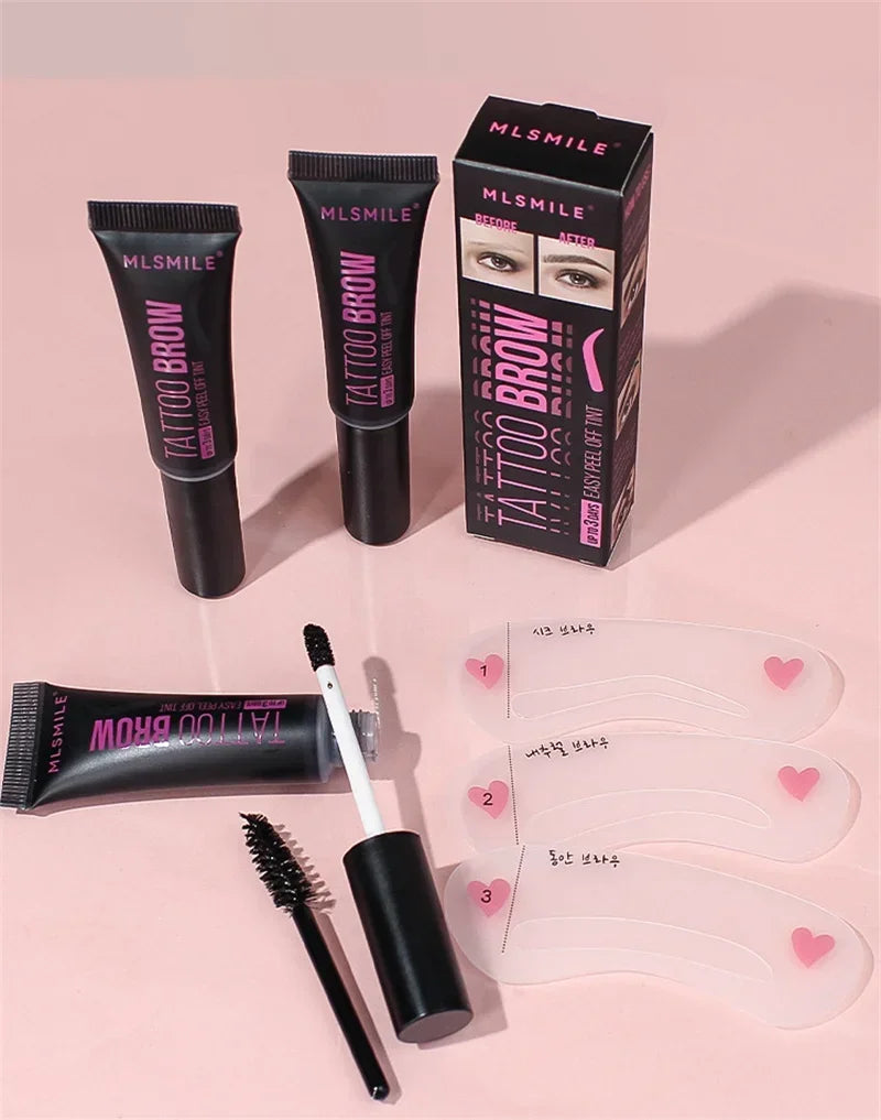 Peel-Off Eyebrow Tint Gel | Semi-Permanent Waterproof Eyebrow Tint Gel Qme