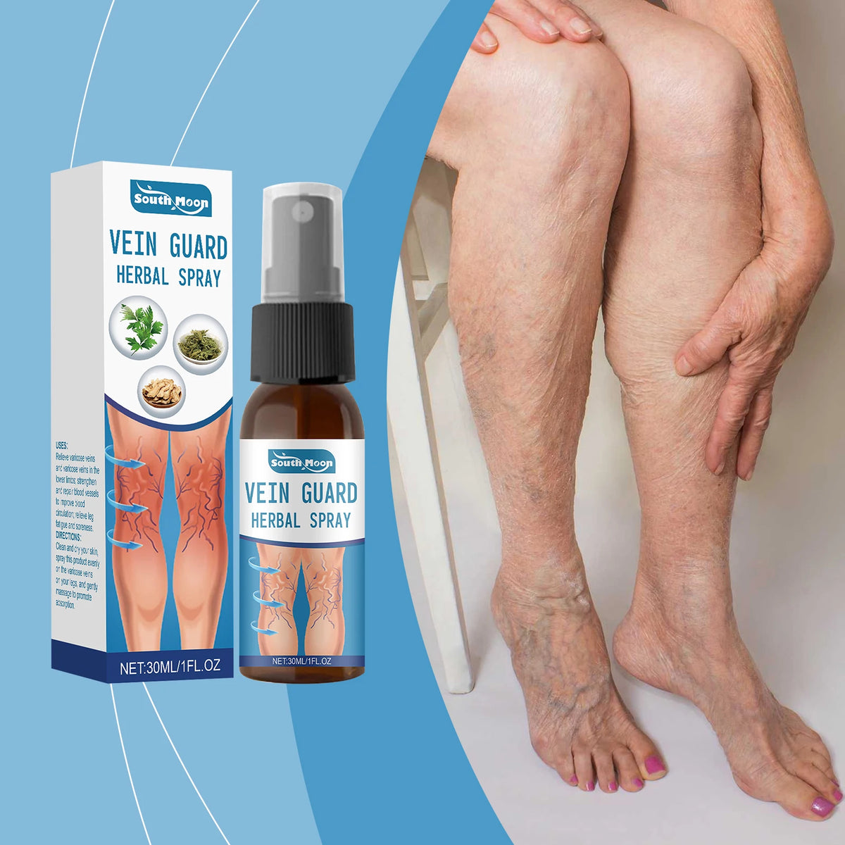 South Moon Leg Circulation Soothing Spray 30ml Leg Care Spray Qst
