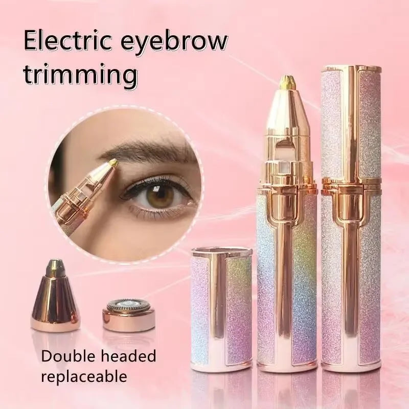 2-in-1 Electric Eyebrow Trimmer & Facial Hair Shaver Women Electric Eyebrow Trimmer Qst