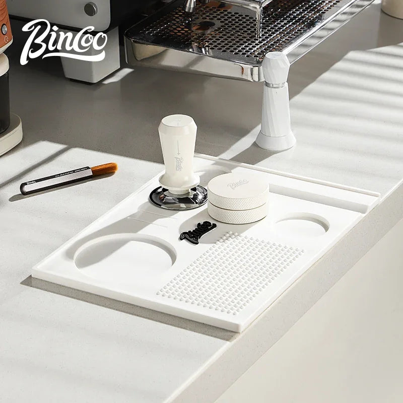 Bincoo Coffee Bar Mat – Tamping Mat & Slag Bucket Storage Set Coffee Bar Mat Qst