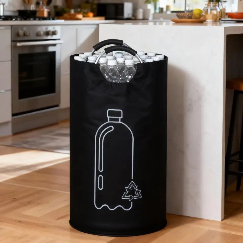 Large Folding Bottle Storage Basket with Aluminum Handle | Qme Folding Storage Basket Qme