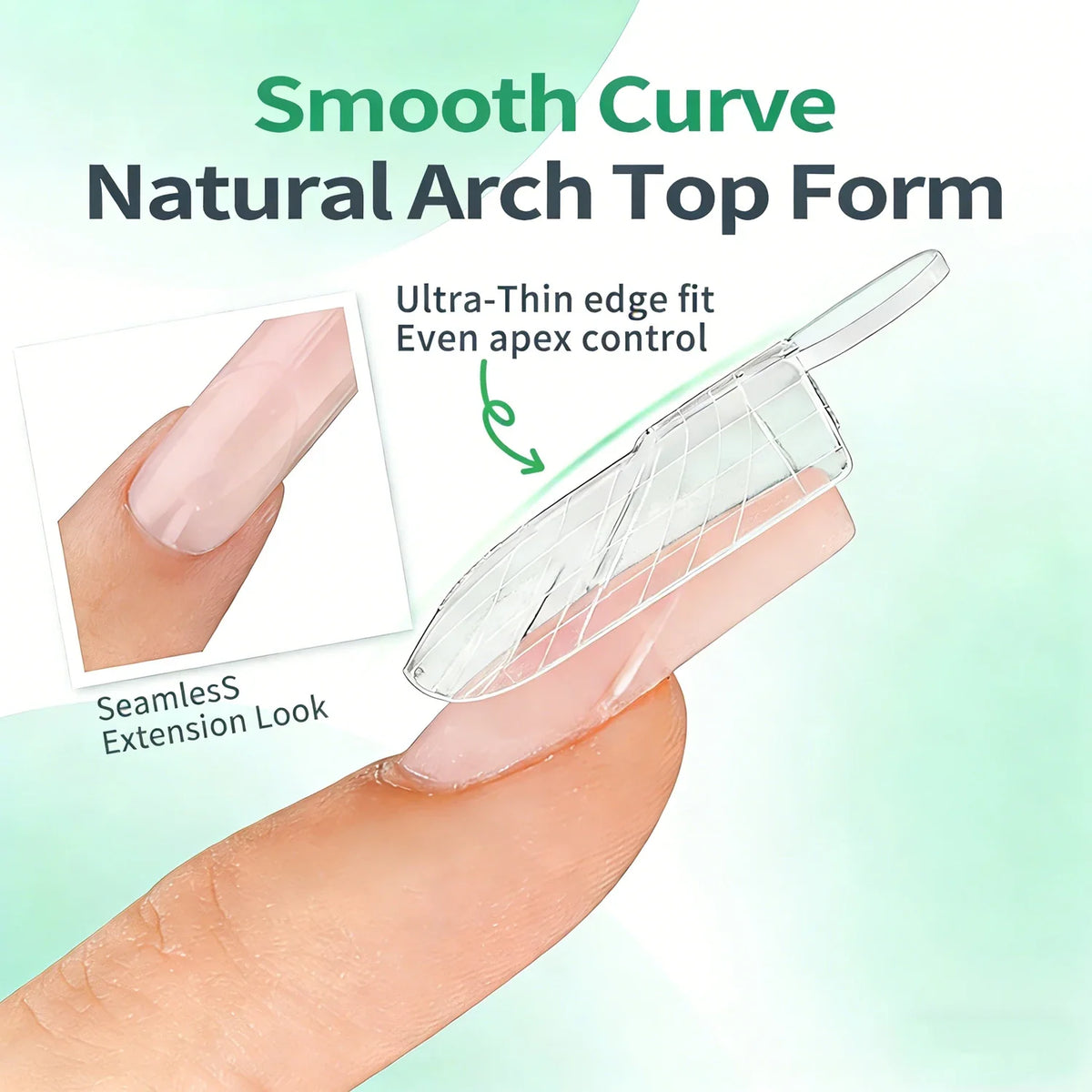 Nailpop 140pc French Line Dual Forms Nail Tips – 14 Sizes Nail Extension Forms Qme