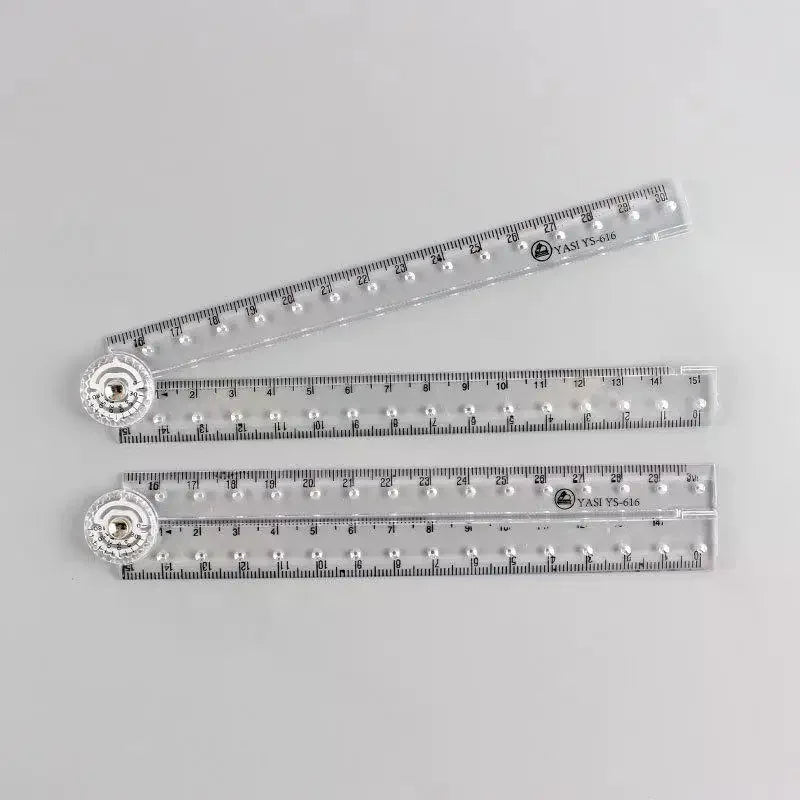 Acrylic Transparent Folding Ruler 15-30cm – Drawing & Measuring Folding Ruler Qme