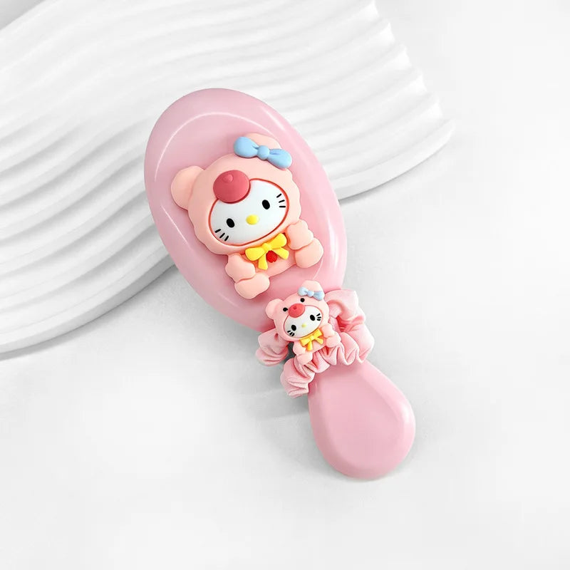 Hello Kitty Kuromi Air Cushion Comb & Hair Tie – Portable Air Cushion Comb Qme