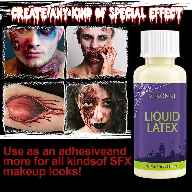VERONNI Liquid Latex SFX Makeup – Zombie Wound & Scar Effect SFX Makeup Latex Qme