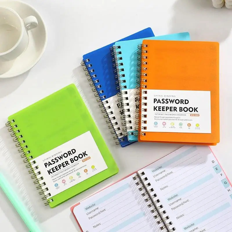 A6 Password Keeper Book with Alphabetical Tabs | Portable Login Notebook Password Keeper Notebook Qme