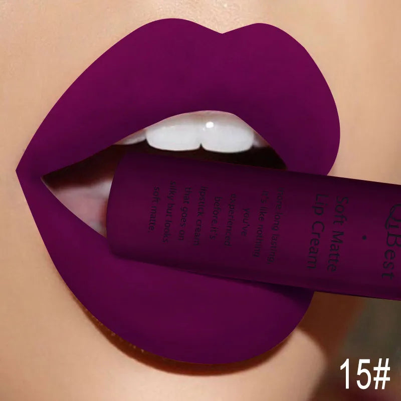 Velvet Matte Lip Gloss – Long-Lasting Non-Transfer | 29 Shades Matte Lip Gloss Qme
