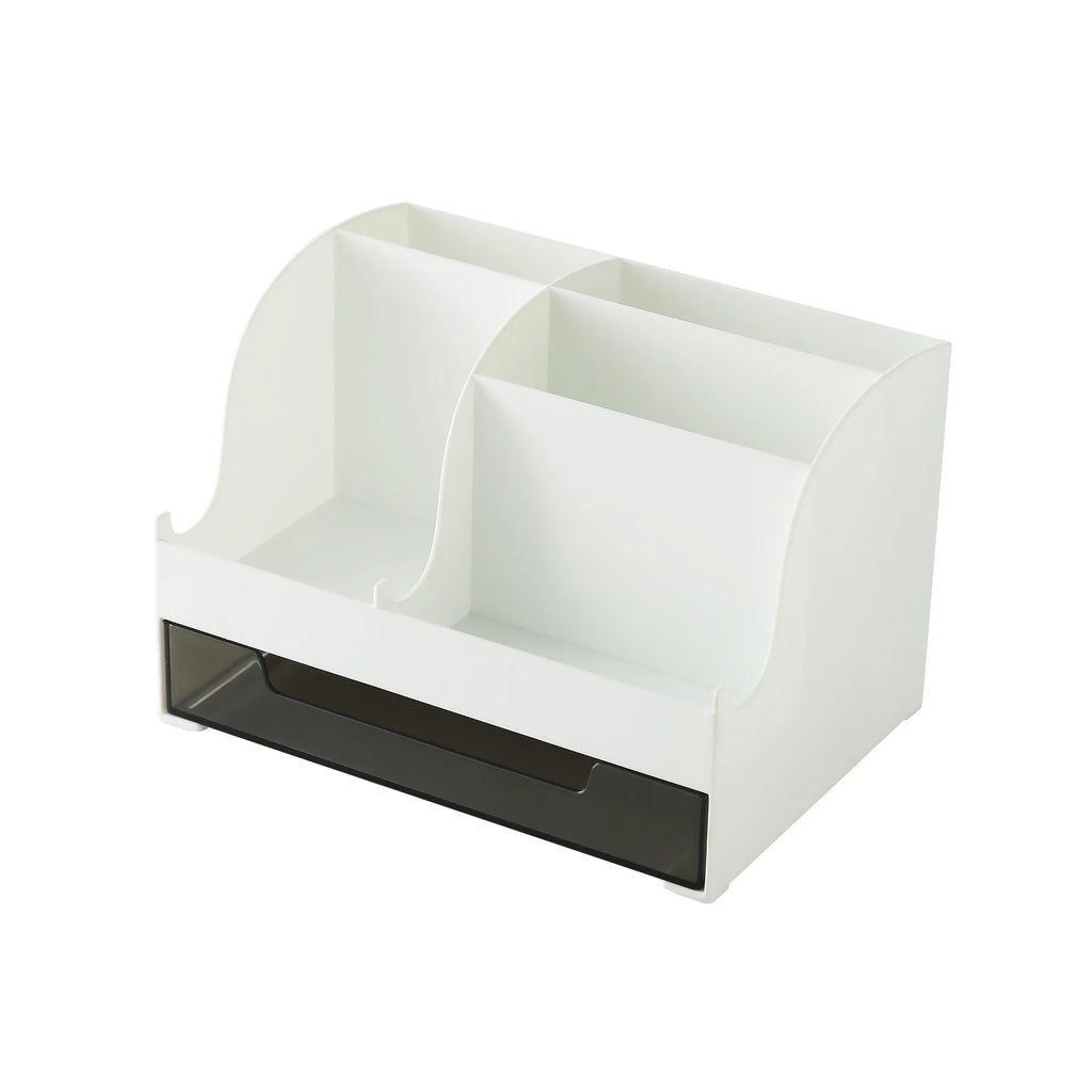 Multi-Compartment Clear Drawer Desk Organizer | Qme Desk Organizer Qme White 1pc