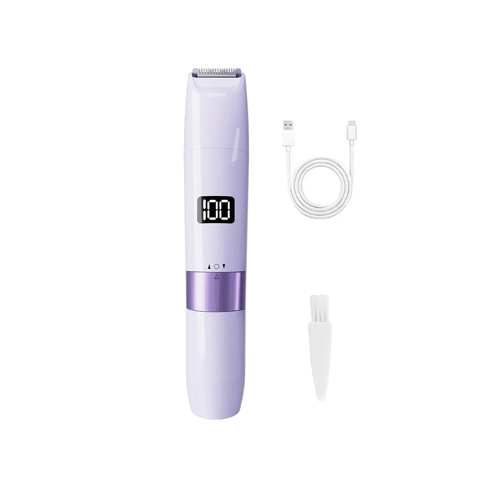 Women's Dual Head Electric Shaver – Body, Face & Bikini Electric Shaver Qst purple