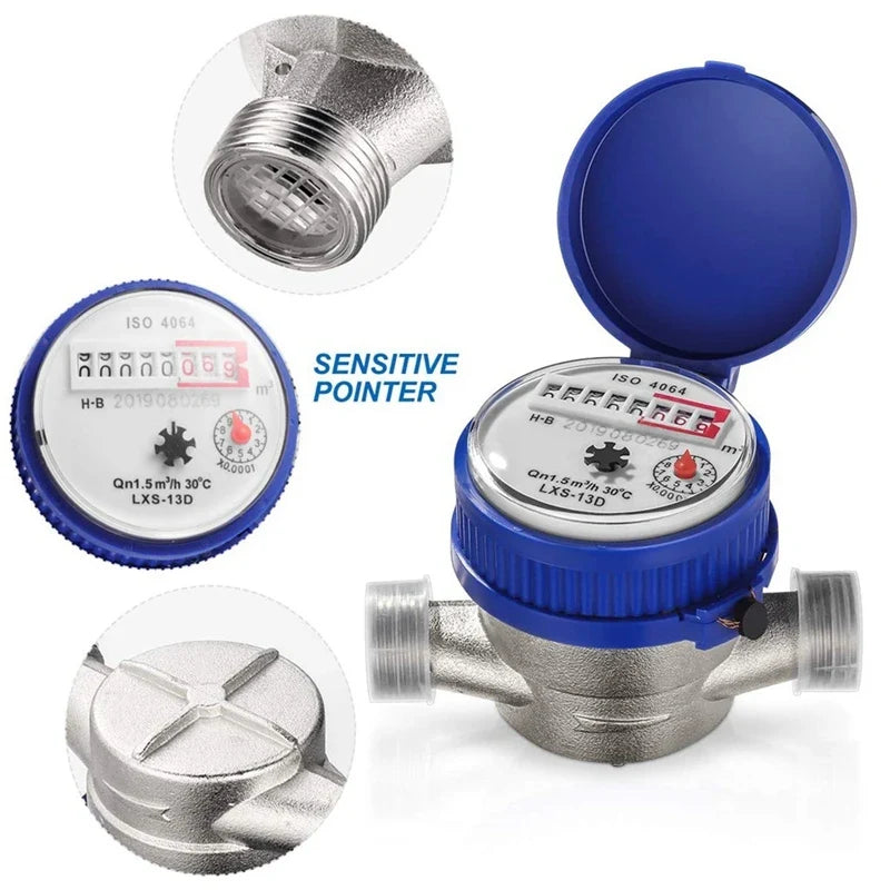 Single Jet Brass Water Flow Meter for Home & Garden Water Flow Meter Qme