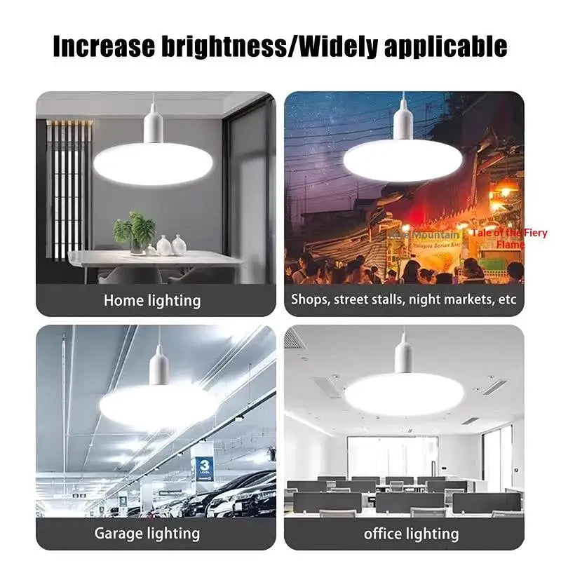 Flying Saucer LED Ceiling Light E27 Garage Indoor Lamp 20–200W LED Ceiling Light Qme