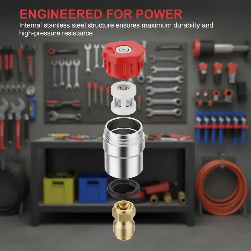 5-in-1 Quick Connect Pressure Washer Spray Nozzle Set Pressure Washer Nozzle Qme