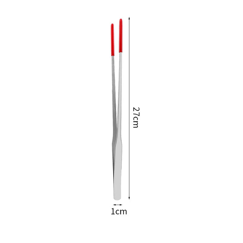 Reptile Feeding Tongs Stainless Steel Rubber Tip Tweezers Pet Feeding Tongs Qst A2
