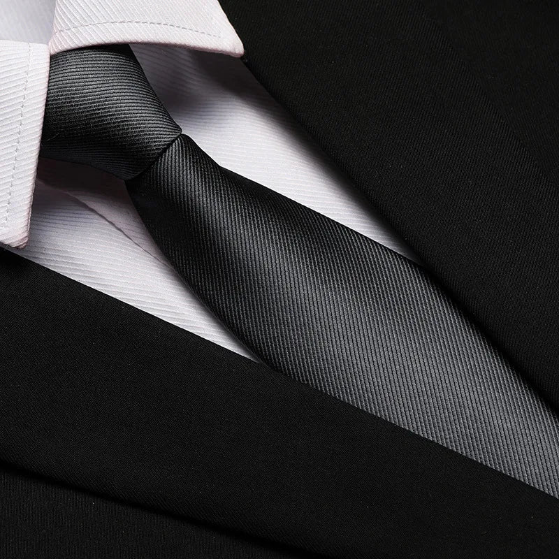 Men's Slim Solid Zipper Necktie – Formal & Casual Wear Zipper Necktie Qme RT2