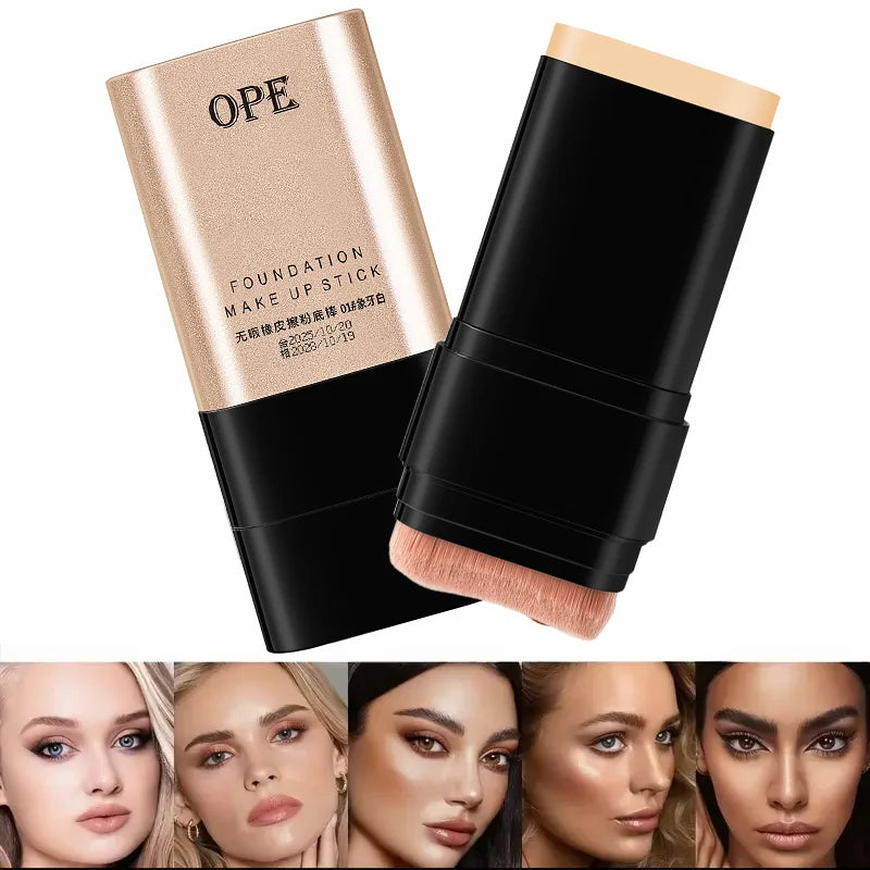 OPE Dual-Ended Foundation Stick & Brush – Hydrating Dewy Finish Foundation Stick Qme