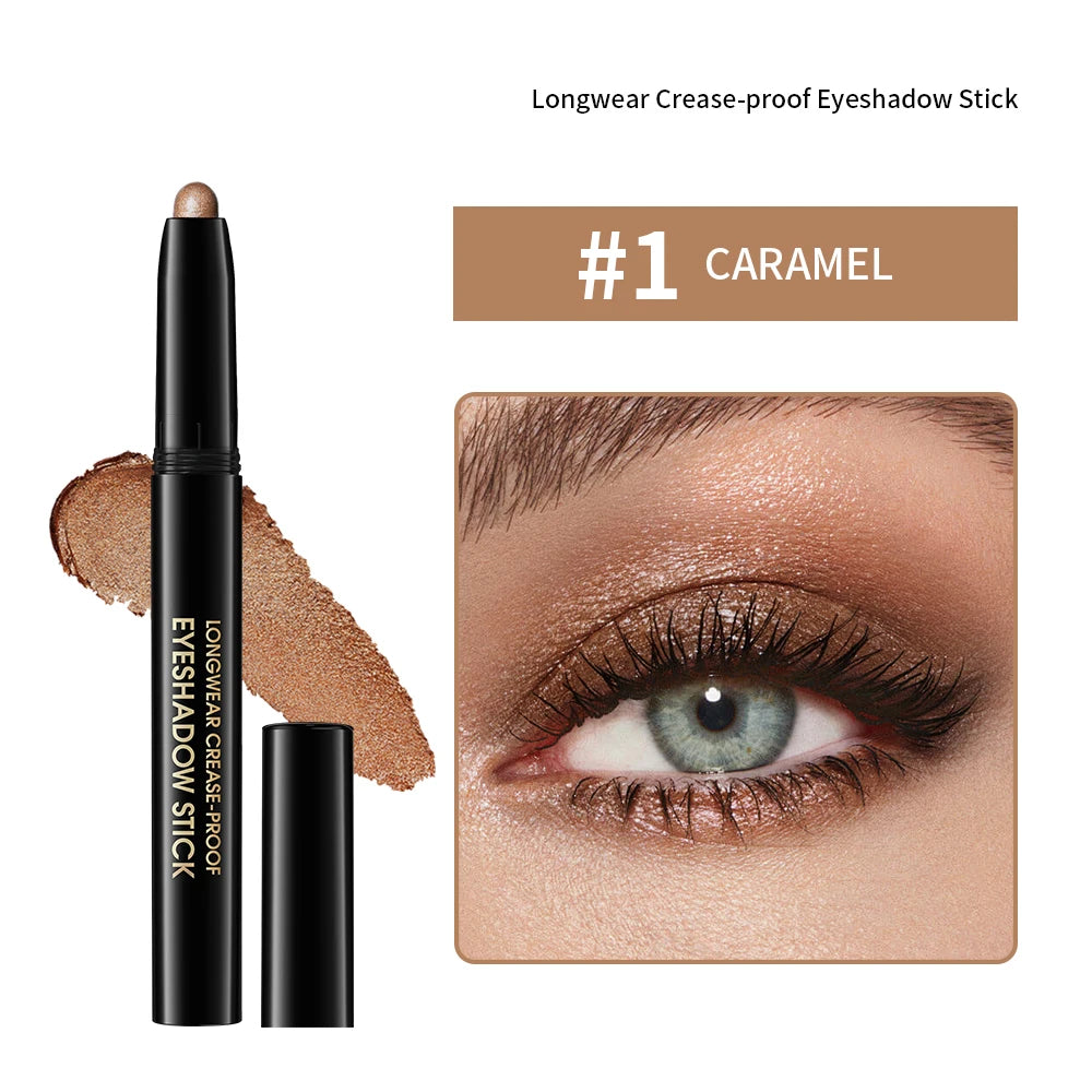 10-Color Longwear Eyeshadow Pencil – Shimmer, Matte & Glitter Eyeshadow Pencil Qst shimmer 01